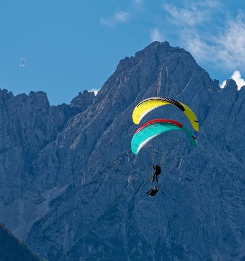 Showflug Synchro Paragliding Dolomitenmann